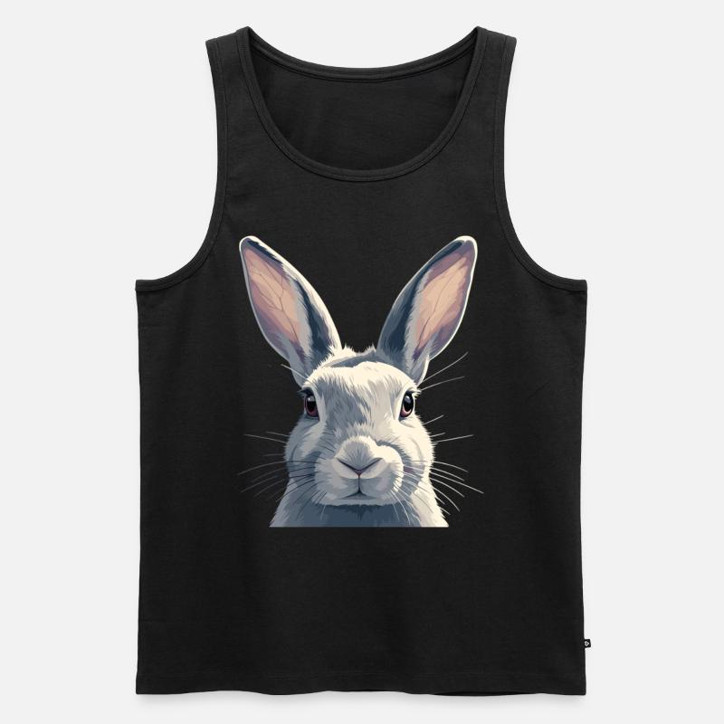 Hasen Hase - Männer Premium Bio Tank Top - Schwarz