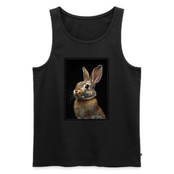Lapin Lapin - Débardeur bio Premium Homme - noir - Devant - Michal (187cm)