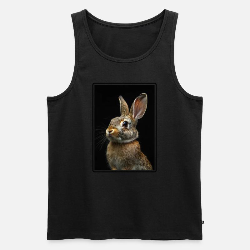 Hasen Hase - Männer Premium Bio Tank Top - Schwarz
