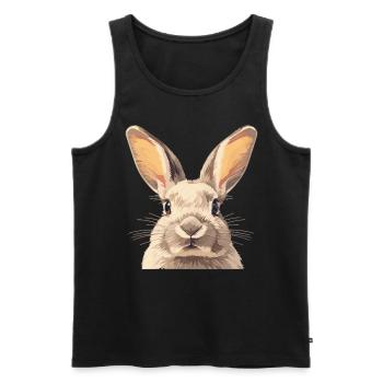Lapin Lapin - Débardeur bio Premium Homme - noir - Devant - Michal (187cm)