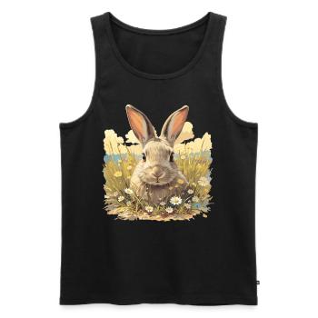 Lapin Lapin - Débardeur bio Premium Homme - noir - Devant - Michal (187cm)