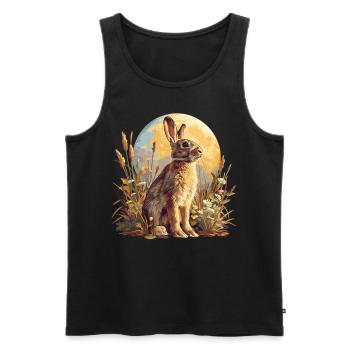 Lapin Lapin - Débardeur bio Premium Homme - noir - Devant - AI Model Male 178 light (178cm)