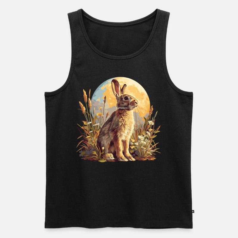 Hasen Hase - Männer Premium Bio Tank Top - Schwarz