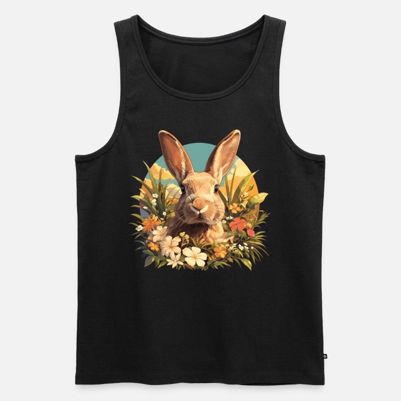 Hasen Hase - Männer Premium Bio Tank Top - Schwarz