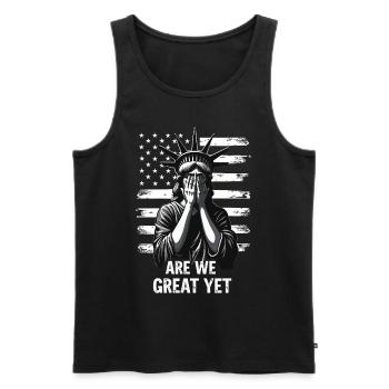 Sommes-nous encore grands Statue de la Liberté  Amérique États-Unis - Débardeur bio Premium Homme - noir - Devant - Michal (187cm)