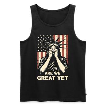 Sommes-nous encore grands Statue de la Liberté  Amérique États-Unis - Débardeur bio Premium Homme - noir - Devant - Michal (187cm)
