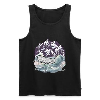 Marine Mammal Whale Fish Fish Sea - Men's Premium Organic Tank Top - black - Front - AI Model Male 178 light (178cm)