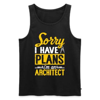 Architect - Men's Premium Organic Tank Top - black - Front - AI Model Male 178 light (178cm)