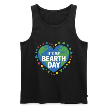 Environmental Protection Birthday Saying - Men's Premium Organic Tank Top - black - Front - AI Model Male 178 light (178cm)
