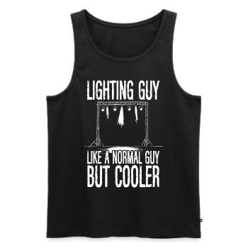 Lighting Technician Lighting Technician Lighting Technology - Men's Premium Organic Tank Top - black - Front - AI Model Male 178 light (178cm)