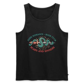 Dark Romance Book Club Scars And Sinners - Men's Premium Organic Tank Top - black - Front - AI Model Male 178 light (178cm)