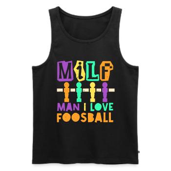 Foosball Table Man I Love Foosball - Men's Premium Organic Tank Top - black - Front - AI Model Male 178 light (178cm)