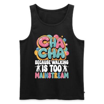 ChaCha Tanz Tanzen Cha Cha Walking - Männer Premium Bio Tank Top - Schwarz - Vorne - AI Model Male 178 light (178cm)