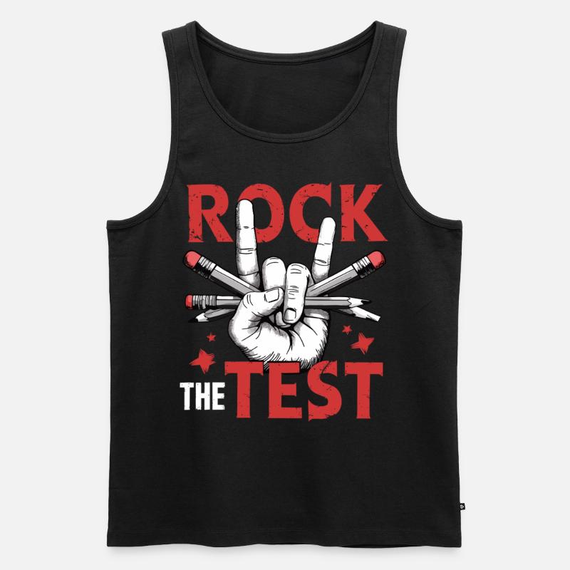 Rock the Test - Prüfungshelden - Männer Premium Bio Tank Top - Schwarz