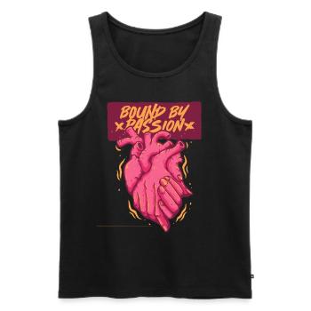 Dark Romance Bound By Passion - Men's Premium Organic Tank Top - black - Front - AI Model Male 178 light (178cm)
