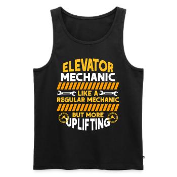 Elevator mechanic Elevator fitter - Men's Premium Organic Tank Top - black - Front - Michal (187cm)