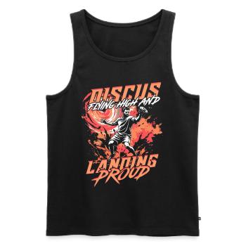 Lancer du disque - Débardeur bio Premium Homme - noir - Devant - Michal (187cm)