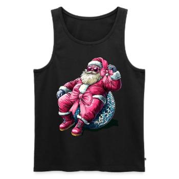 Kokette Bogen Weihnachtsmann Weihnachten - Männer Premium Bio Tank Top - Schwarz - Vorne - Michal (187cm)