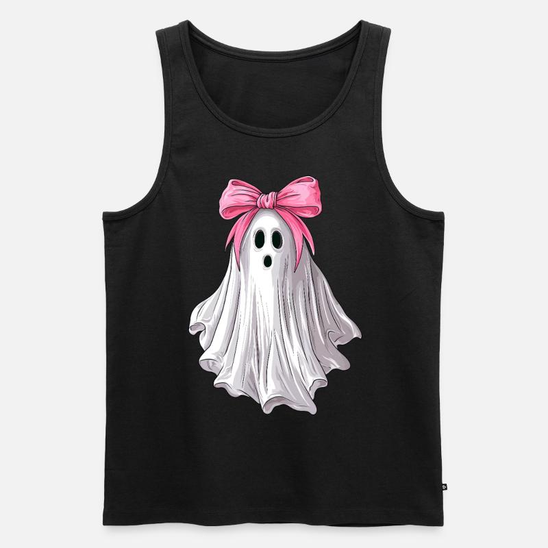 Kokette Schleife Geist Gespenst Gespenstische - Männer Premium Bio Tank Top - Schwarz