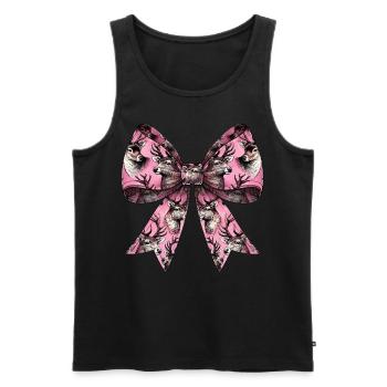 Coquette noeud motif renne Noël - Débardeur bio Premium Homme - noir - Devant - Michal (187cm)