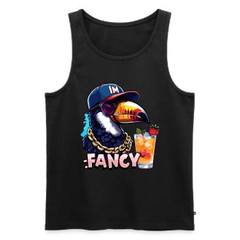 Toucan tropical fantaisie avec style - Débardeur bio Premium Homme - noir - Devant - AI Model Male 178 light (178cm)