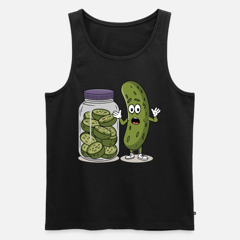 Gurke - Männer Premium Bio Tank Top - Schwarz