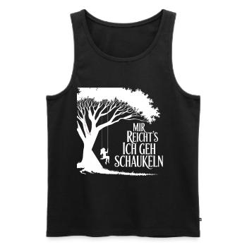 I've had enough, I'm going swinging under the tree - Men's Premium Organic Tank Top - black - Front - Michal (187cm)
