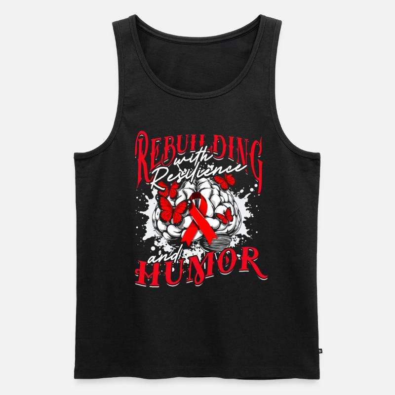 Schlaganfall Erholung - Männer Premium Bio Tank Top - Schwarz