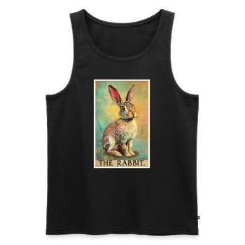 Lapin Lapin - Débardeur bio Premium Homme - noir - Devant - AI Model Male 178 light (178cm)