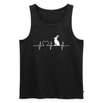 Lapin Lapin - Débardeur bio Premium Homme - noir - Devant - Michal (187cm)