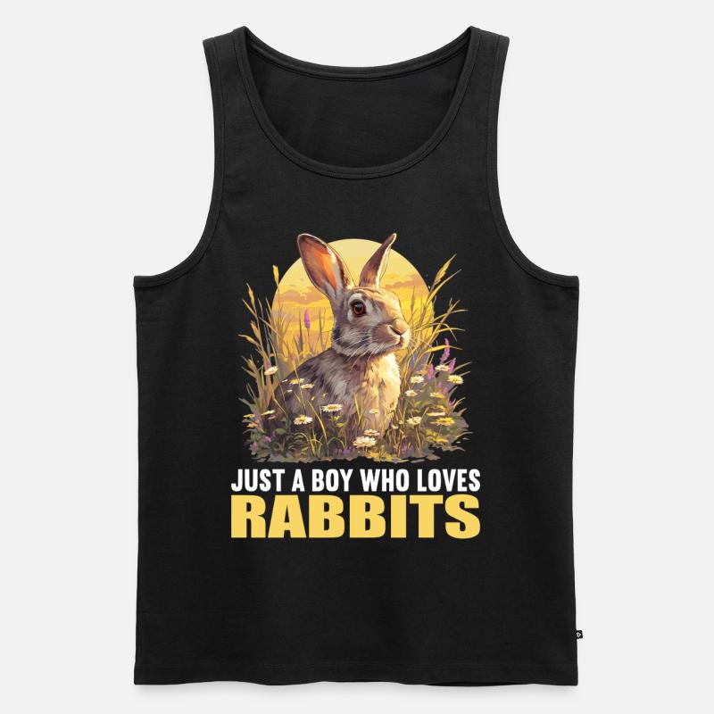 Hasen Hase - Männer Premium Bio Tank Top - Schwarz