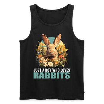 Bunny Bunny - Men's Premium Organic Tank Top - black - Front - Michal (187cm)