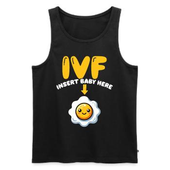 Awareness of Infertility IVF Fertilization - Men's Premium Organic Tank Top - black - Front - AI Model Male 178 light (178cm)