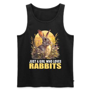 Bunny Bunny - Men's Premium Organic Tank Top - black - Front - Michal (187cm)
