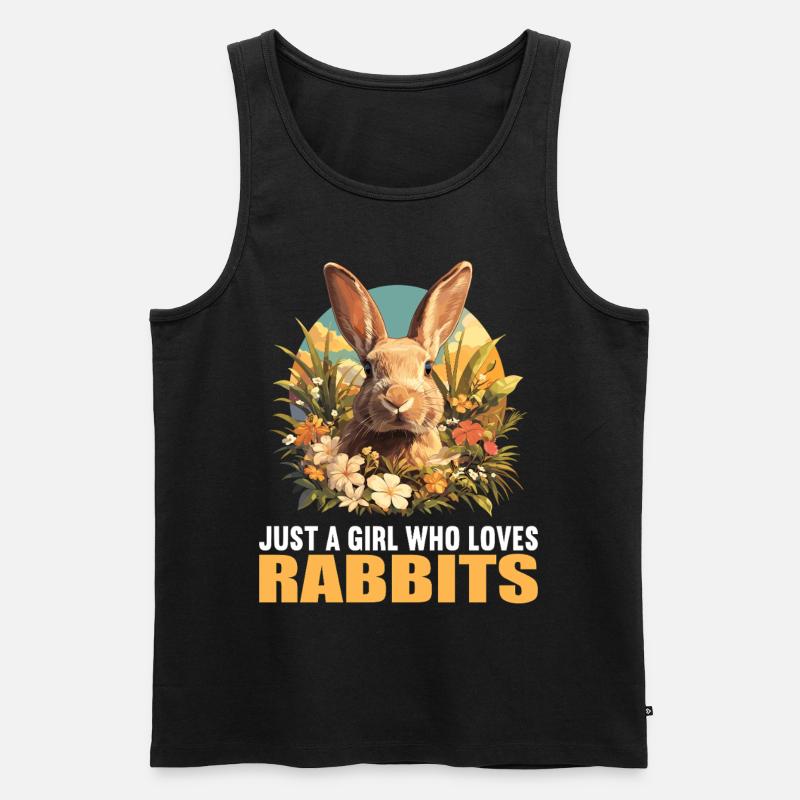 Hasen Hase - Männer Premium Bio Tank Top - Schwarz