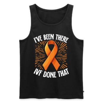 Infertility awareness IVF fertilization - Men's Premium Organic Tank Top - black - Front - AI Model Male 178 light (178cm)