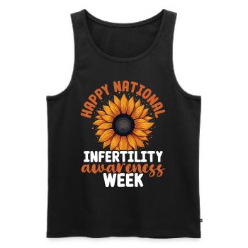 Awareness of Infertility IVF Fertilization - Men's Premium Organic Tank Top - black - Front - AI Model Male 178 light (178cm)