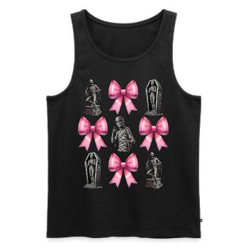 Coquettish Bow Mummy Spooky Halloween Mom - Men's Premium Organic Tank Top - black - Front - Michal (187cm)