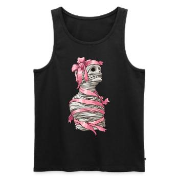 Kokette Schleife Mumie Spooky Halloween Mama - Männer Premium Bio Tank Top - Schwarz - Vorne - Michal (187cm)