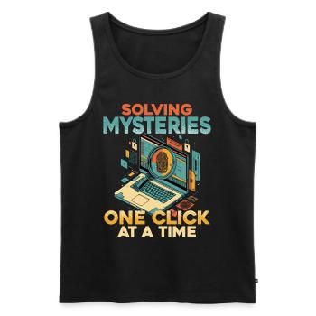 Digital Forensics One Click At A Time - Men's Premium Organic Tank Top - black - Front - Michal (187cm)