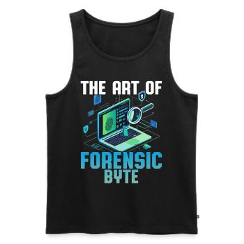 Digital Forensics The Art Of Forensic Byte - Men's Premium Organic Tank Top - black - Front - Michal (187cm)