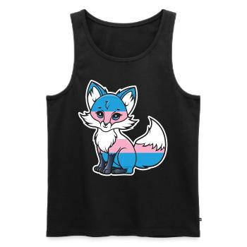 Fierté LGBT transgenre - Débardeur bio Premium Homme - noir - Devant - Michal (187cm)