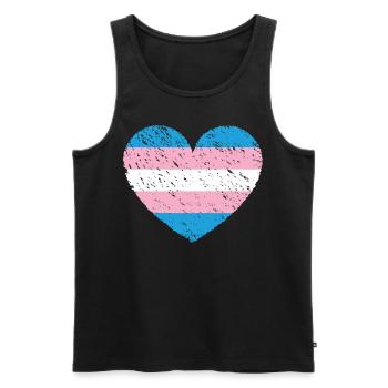 Transgender Trans LGBT Pride - Männer Premium Bio Tank Top - Schwarz - Vorne - Michal (187cm)