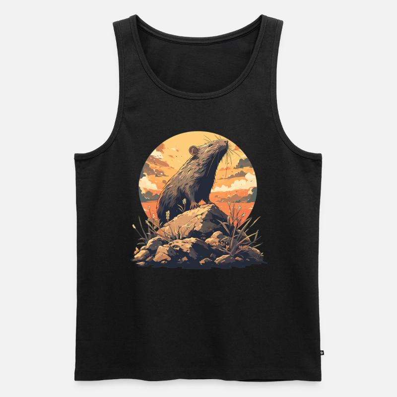 Ratten Ratte - Männer Premium Bio Tank Top - Schwarz