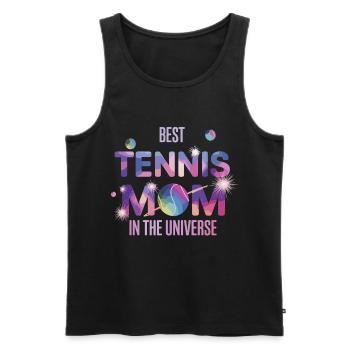 Best Tennis Mom In The Universe Galactic Funny - Men's Premium Organic Tank Top - black - Front - Michal (187cm)