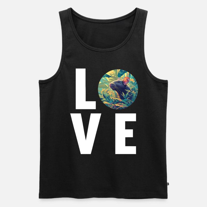 Ratten Ratte - Männer Premium Bio Tank Top - Schwarz