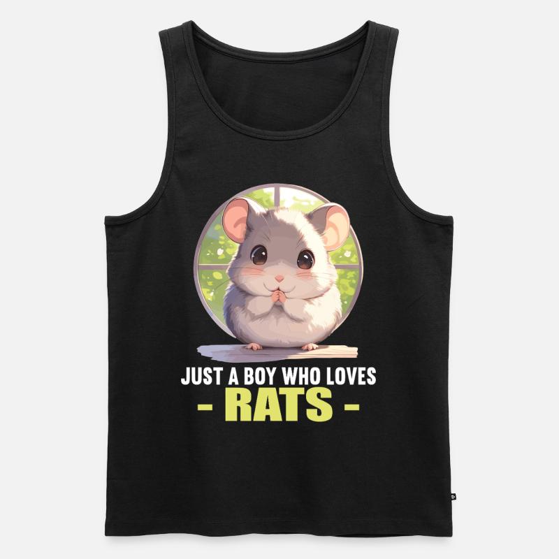 Ratten Ratte - Männer Premium Bio Tank Top - Schwarz