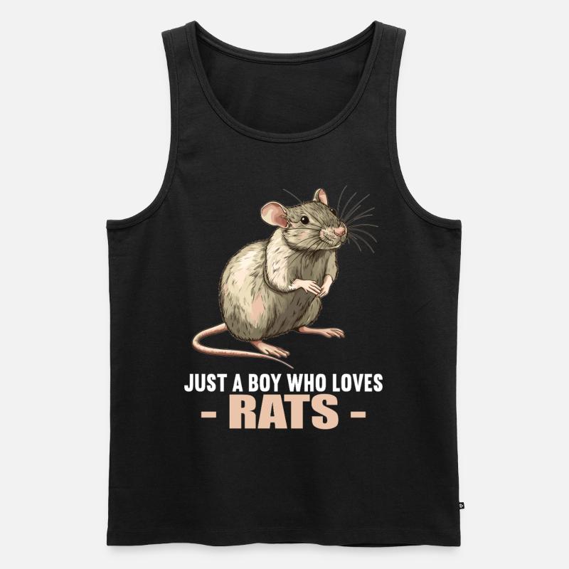 Ratten Ratte - Männer Premium Bio Tank Top - Schwarz