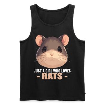 Rat Rat - Débardeur bio Premium Homme - noir - Devant - AI Model Male 178 light (178cm)