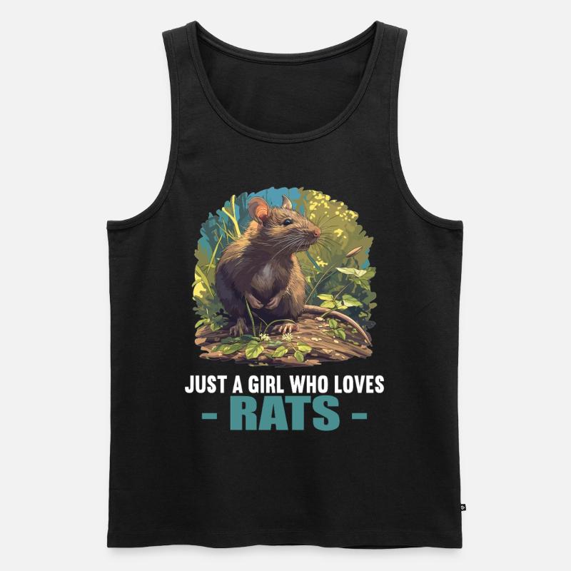 Ratten Ratte - Männer Premium Bio Tank Top - Schwarz